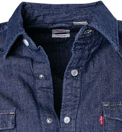 Levi's Barstow Denim Western Shirt - Red Cast Rinse Marbled