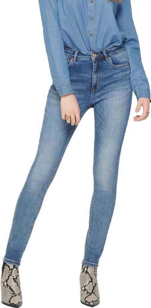 ONLY high waist skinny jeans ONLMILA blue light denim ONLY high waist skinny jeans ONLMILA blue light denim