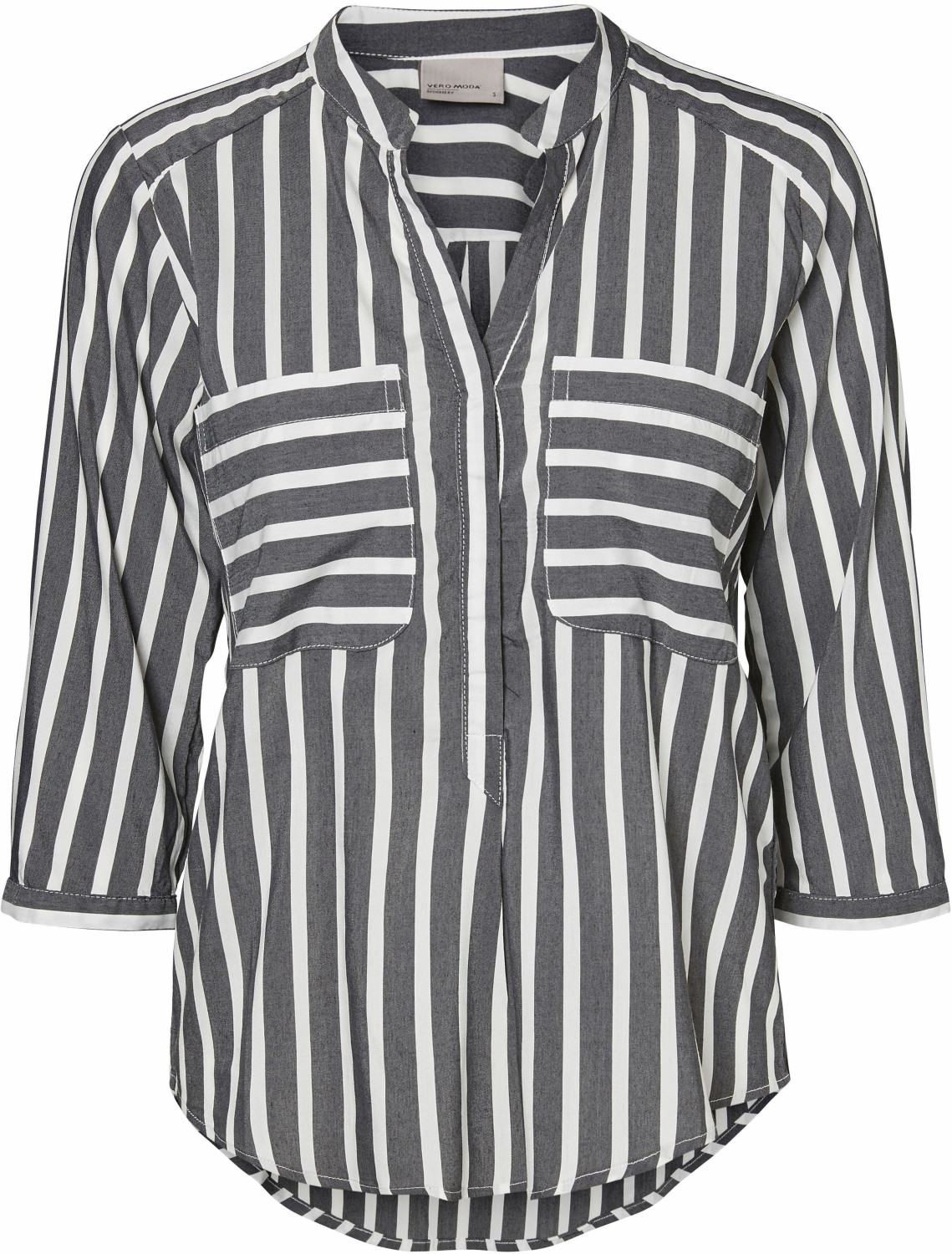 VERO MODA VMERIKA Camicia Top Maniche 3/4 Donna - Modello Plain, Colore Nero, Vestibilità Comfort - 6