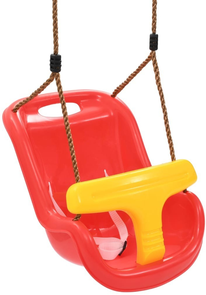 VidaXL Balançoire por bébé avec ceinture de sécrité PP rouge