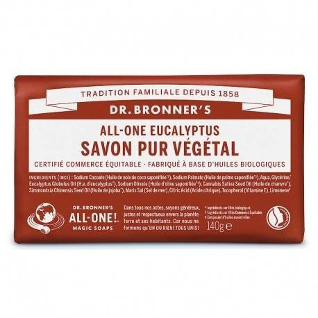 Dr. Bronner's Savon solide parfum eucalyptus (140 g)