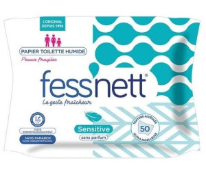 Fess'Nett Papier toilette humide Sensitive (50 lingettes) au meilleur prix  sur