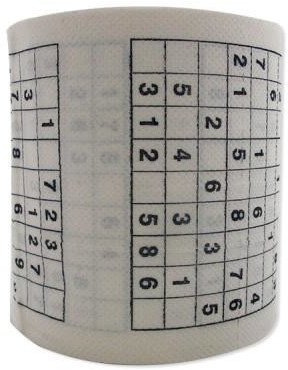 Totalcadeau Papier toilette grilles de sudoku (1 rouleau)