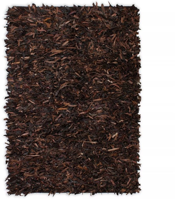 VidaXL Furry leather brown rug 120 x 170cm cm
