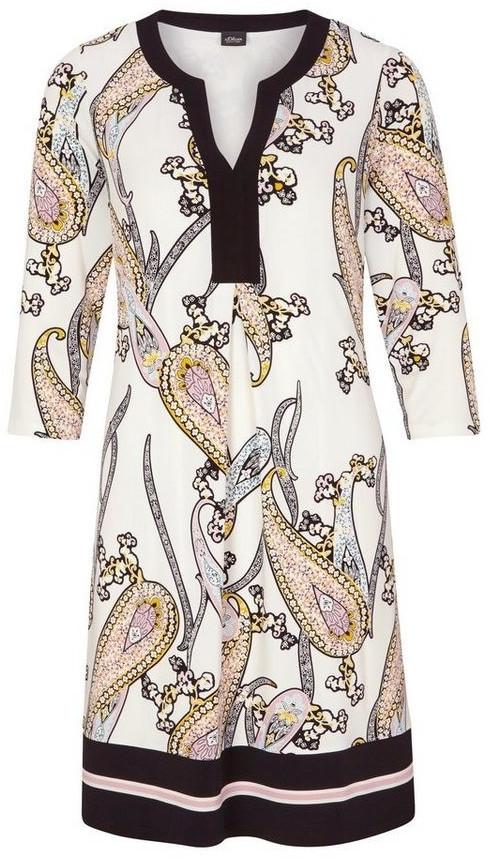 S.Oliver Stretch jersey dress (11.003.82.6408.02A7) cream aop