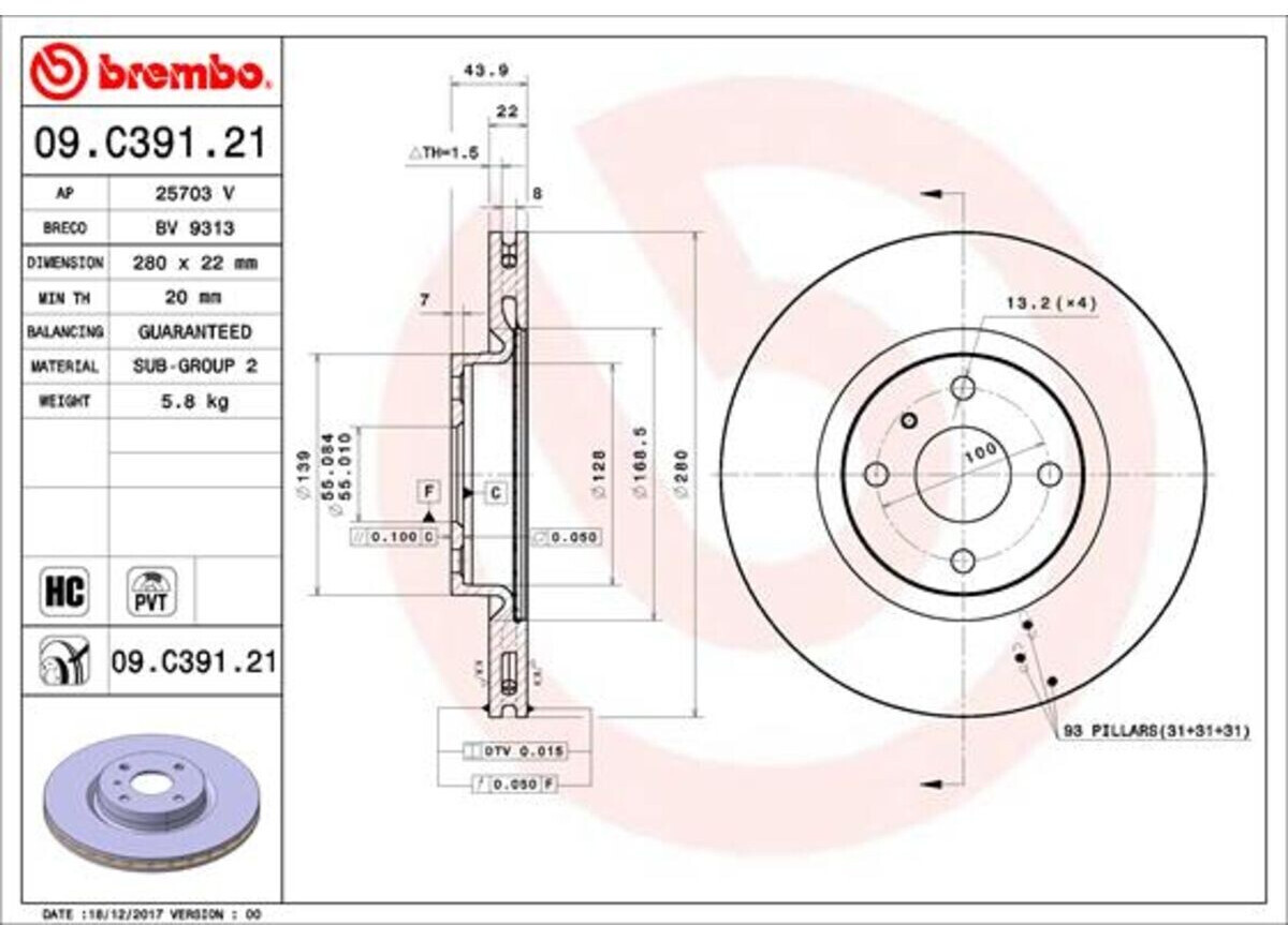 Brembo 09.C391.21