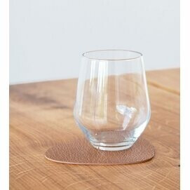 LINDDNA Glass coasters Curve Bull natural (set of 4)