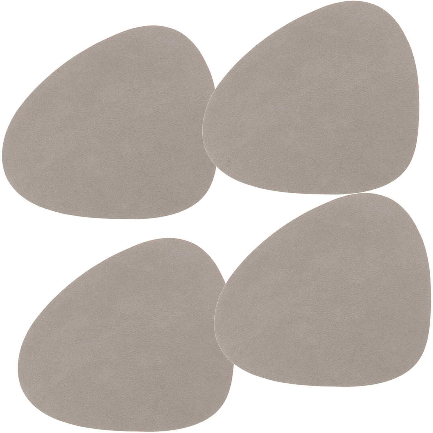 LINDDNA Glass coasters Curve Nupo light gray (set of 4)