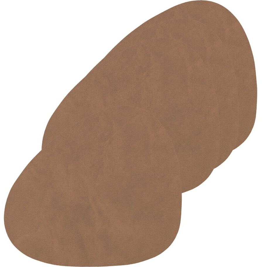 LINDDNA Glass coasters Curve Nupo brown (set of 4)