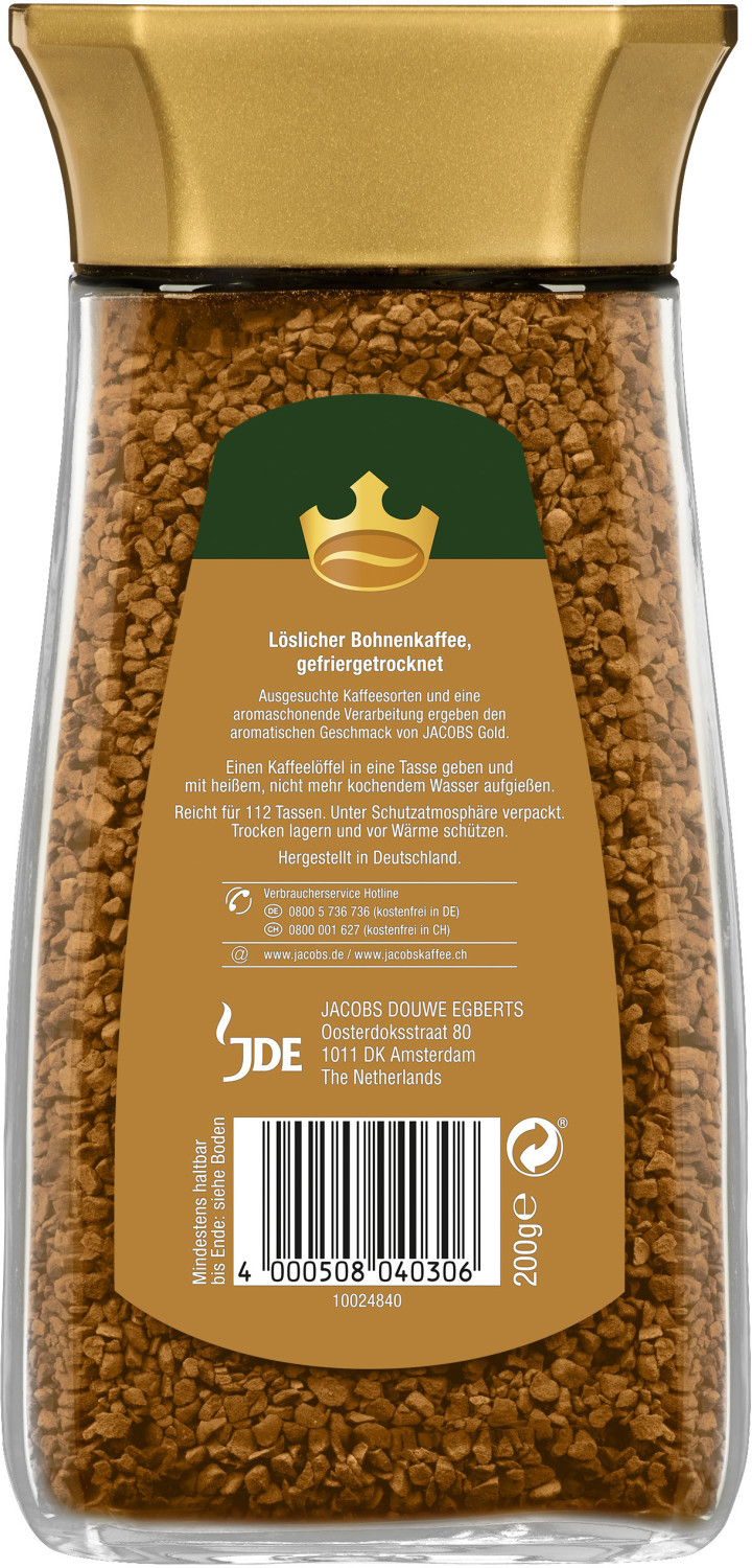Jacobs Gold Löslicher Kaffee (200g) ab 6,49 € (August 2021