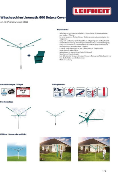 Leifheit Linomatic Deluxe 600 + Cover (82008), Bild 21