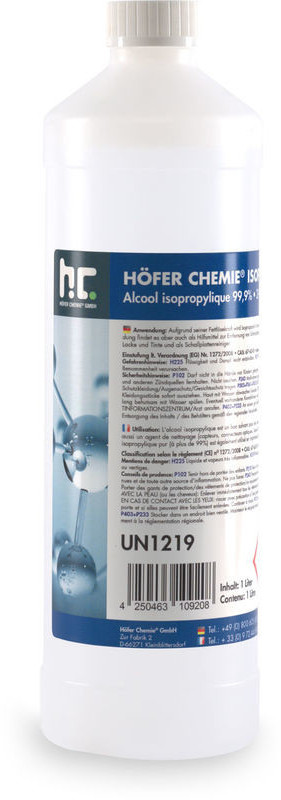 Hoefer Chemie Alcool isopropylique 99,9 % - 1 litre - EcoPrint-3D