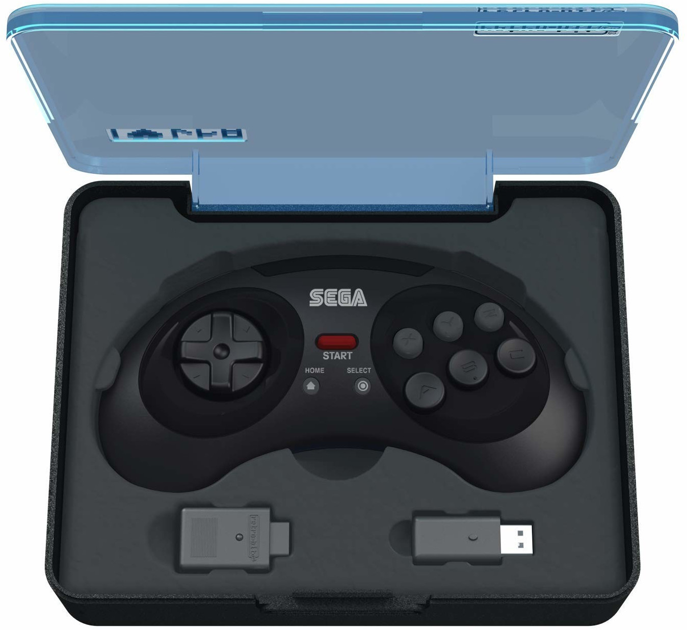 Retro Bit Sega Mega Drive 8 Button Arcade Pad 24ghz Wireless Black
