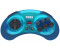 Retro Bit Sega Mega Drive 8-Button Arcade Pad 2.4GHz Wireless Clear Blue