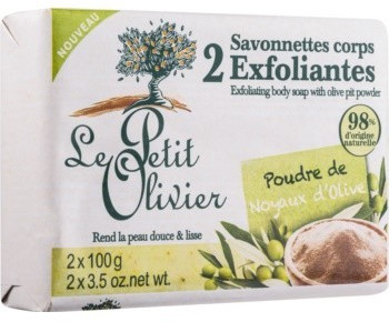 Le Petit Olivier Olive peeling soap (2x100g)