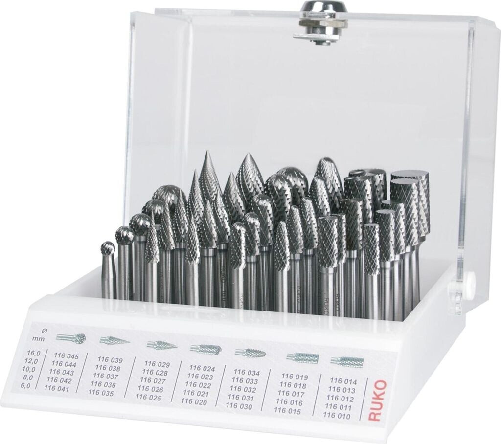 RUKO Set of Rotary Burrs 116008