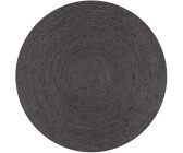 vidaXL Round jute rug dark grey 120 cm