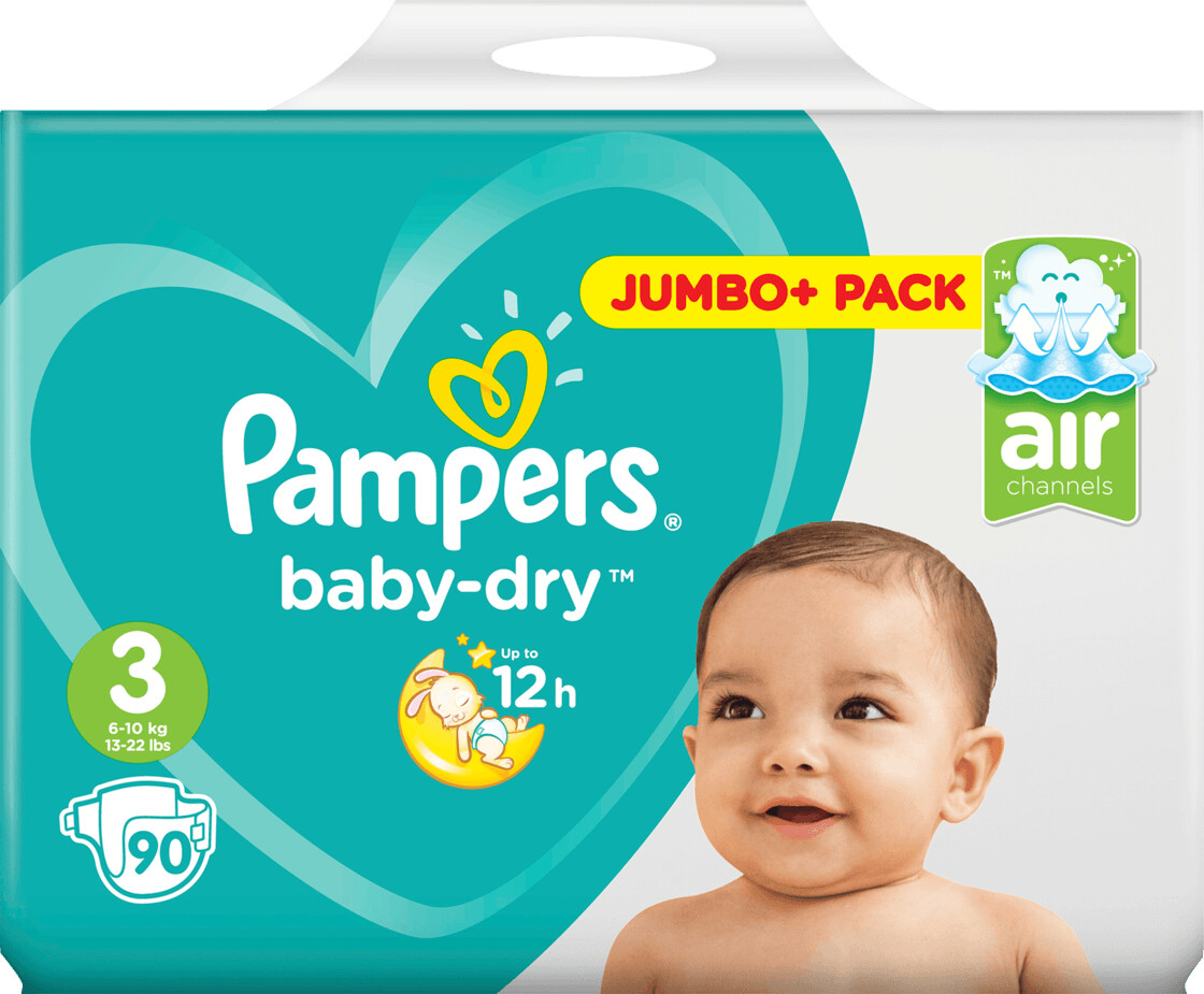 Acheter Promotion Pampers Babydry Couches T4+ 10 - 15 kg, 86 couches