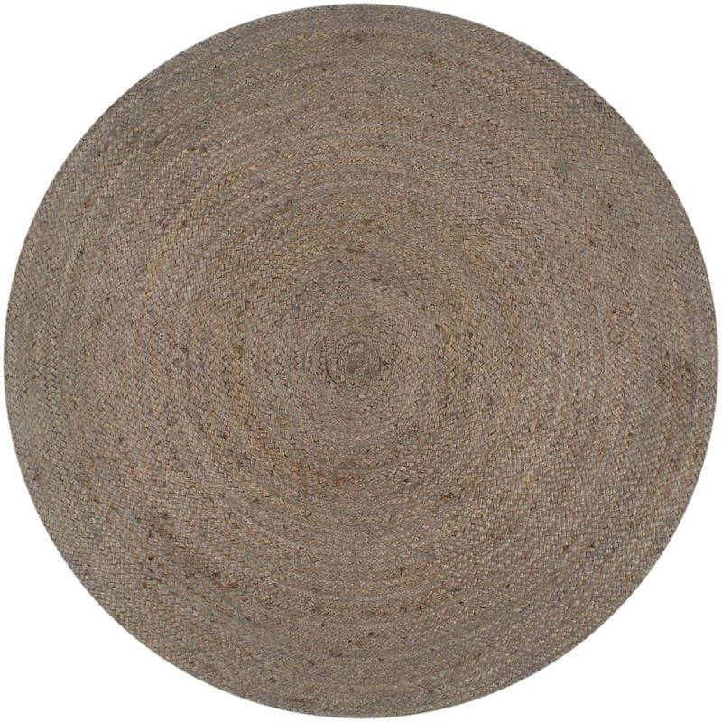 vidaXL Round grey jute rug 120cm