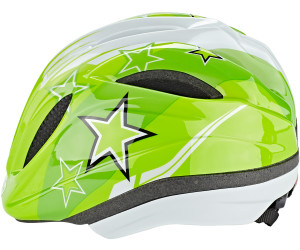 KED Meggy II Kinderfahrradhelm Größe S (46-51 Cm) - Mit QUICKSAFE® Blinklichtern, Grün Mit Sternen