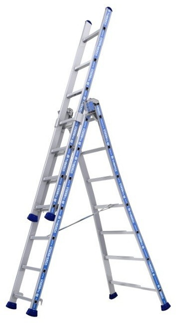 Tubesca Échelle transformable Platinium 3 plans - 3 x 7 échelons