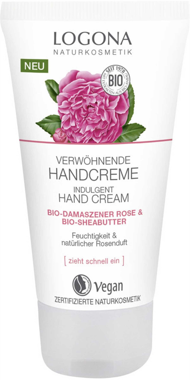 Logona Pampering hand cream organic damask rose & organic shea butter (50ml)