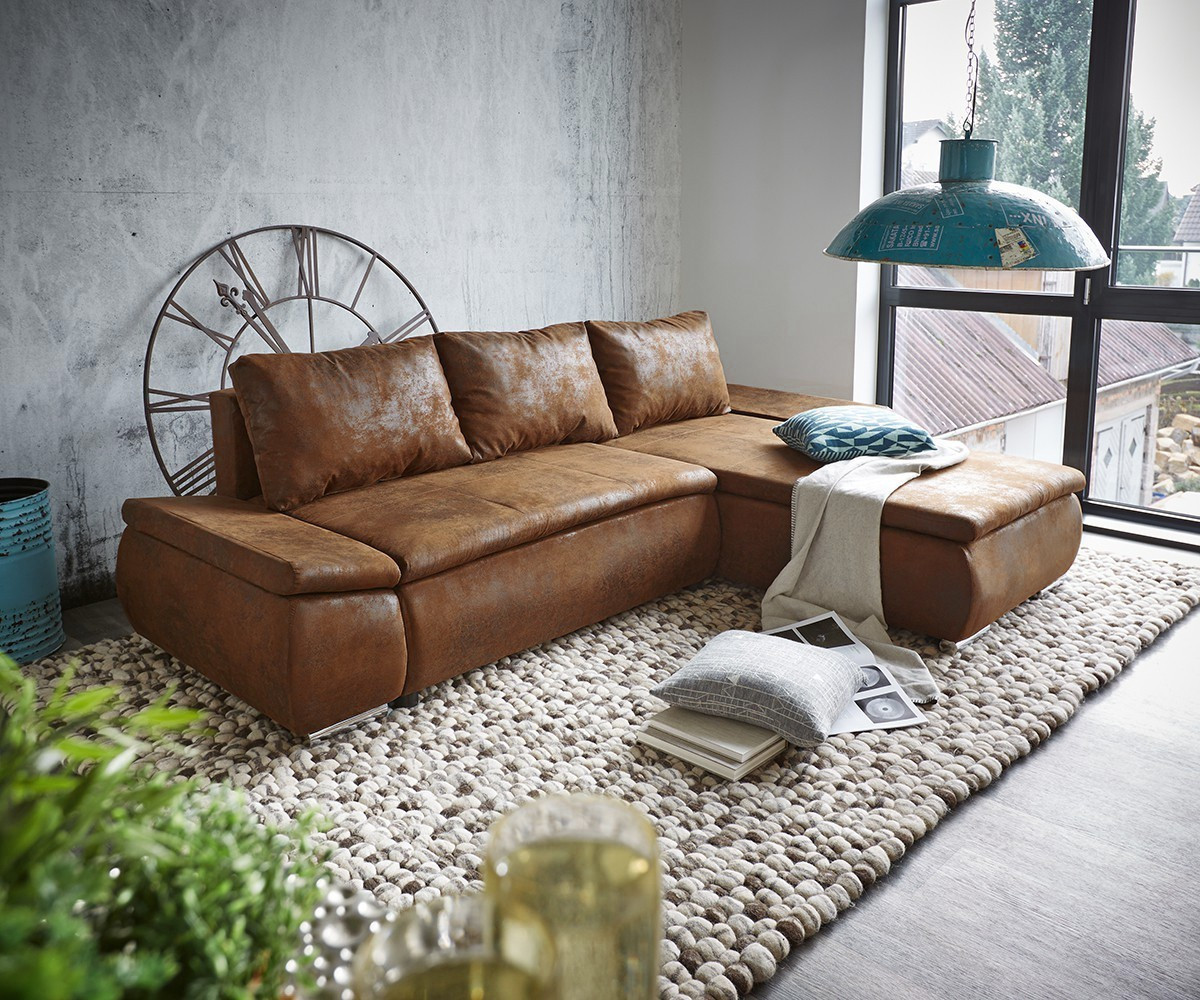 DeLife Abilene 260x175 cm ottoman variable brown