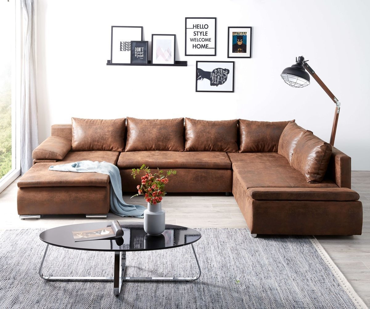 DeLife Abilene 330x230 cm ottoman variable brown