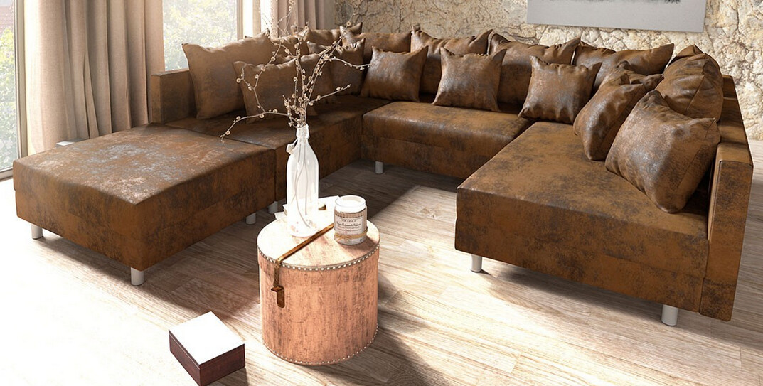 DeLife Clovis Vintage look with stool brown