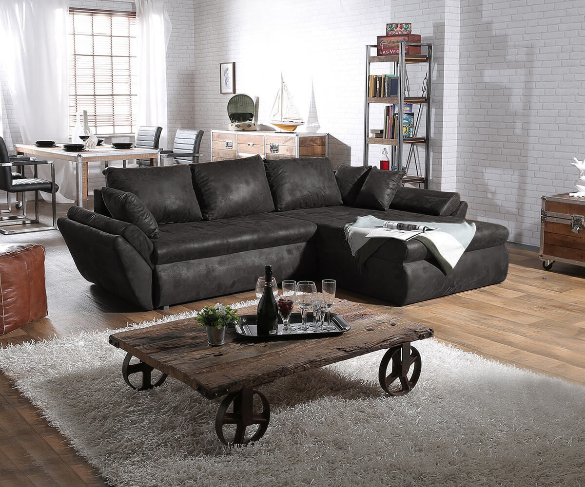 DeLife Loana 275x185 cm ottoman variable anthracite