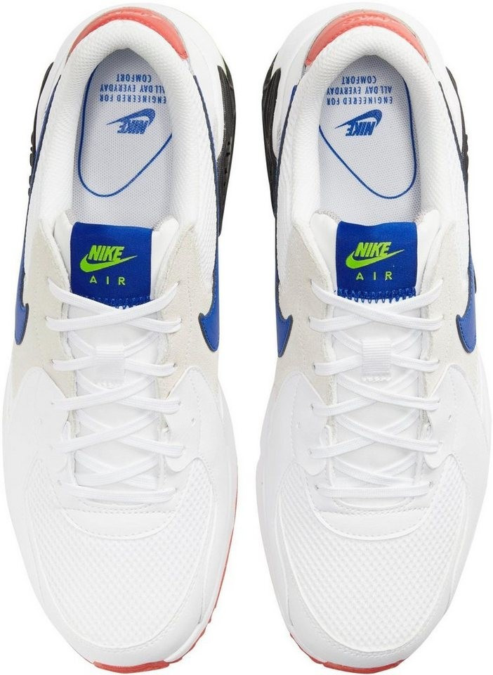 NIKE - Air Max Excee Sneakers White and Hyper Blue - Babyshop.com
