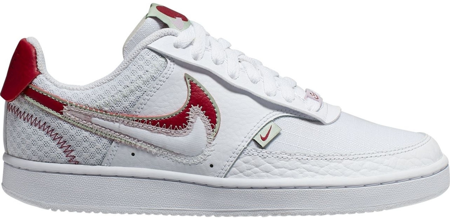 nike women's court vision low shoes red and white
