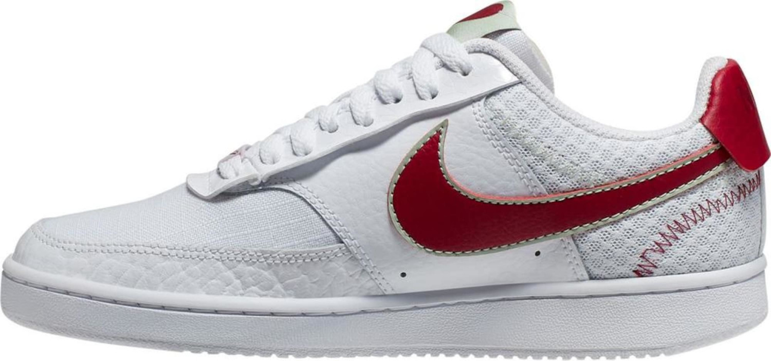 nike women's court vision low shoes red and white