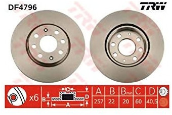 Bremsscheiben Ø 257 mm/Bremsen + Bremsbeläge vorne : : Auto &  Motorrad