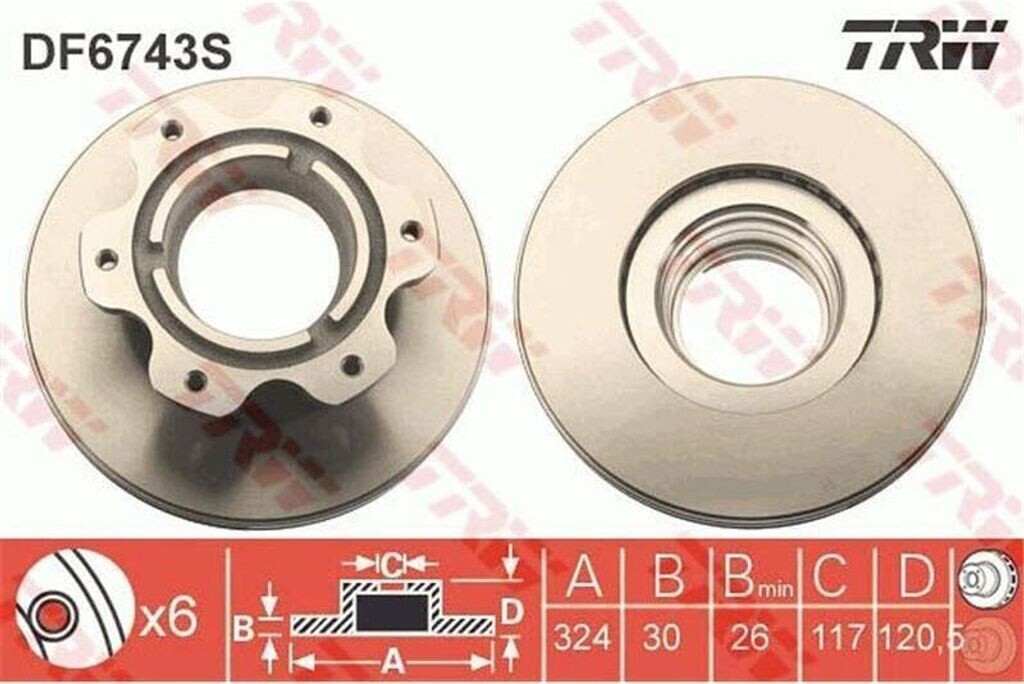 TRW DF6743S Bremsscheibe