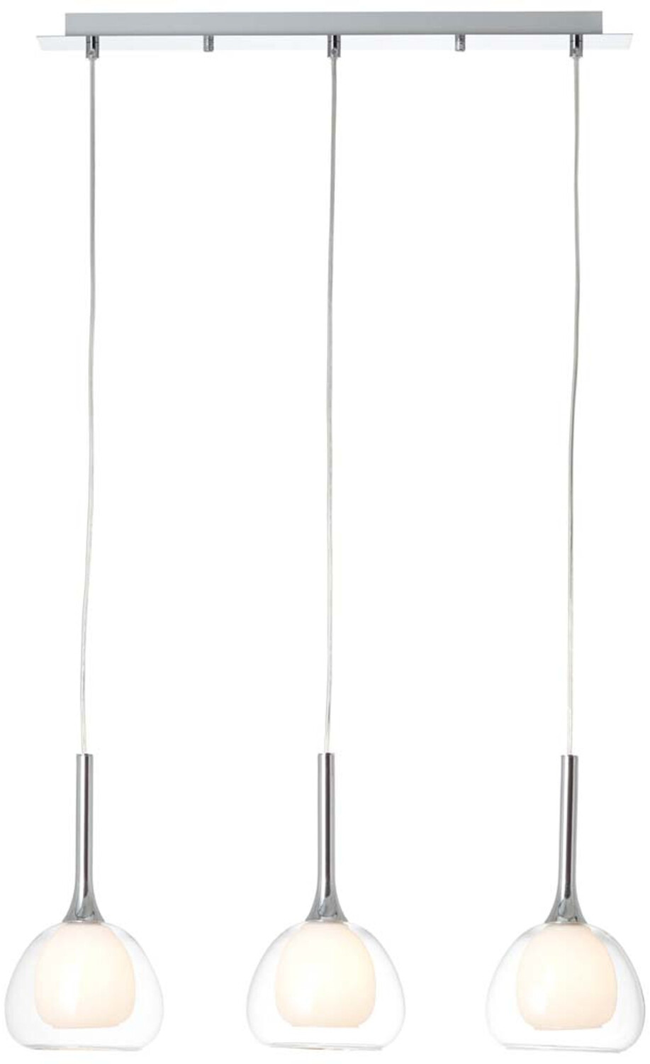 Brilliant Hadan Pendant Light White Chrome (85573/15)