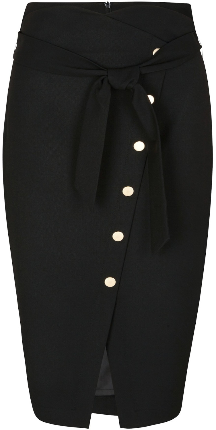 S.Oliver Paper bag skirt with decorative buttons (11.003.78.6574) black