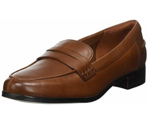 Clarks brown sales loafers womens