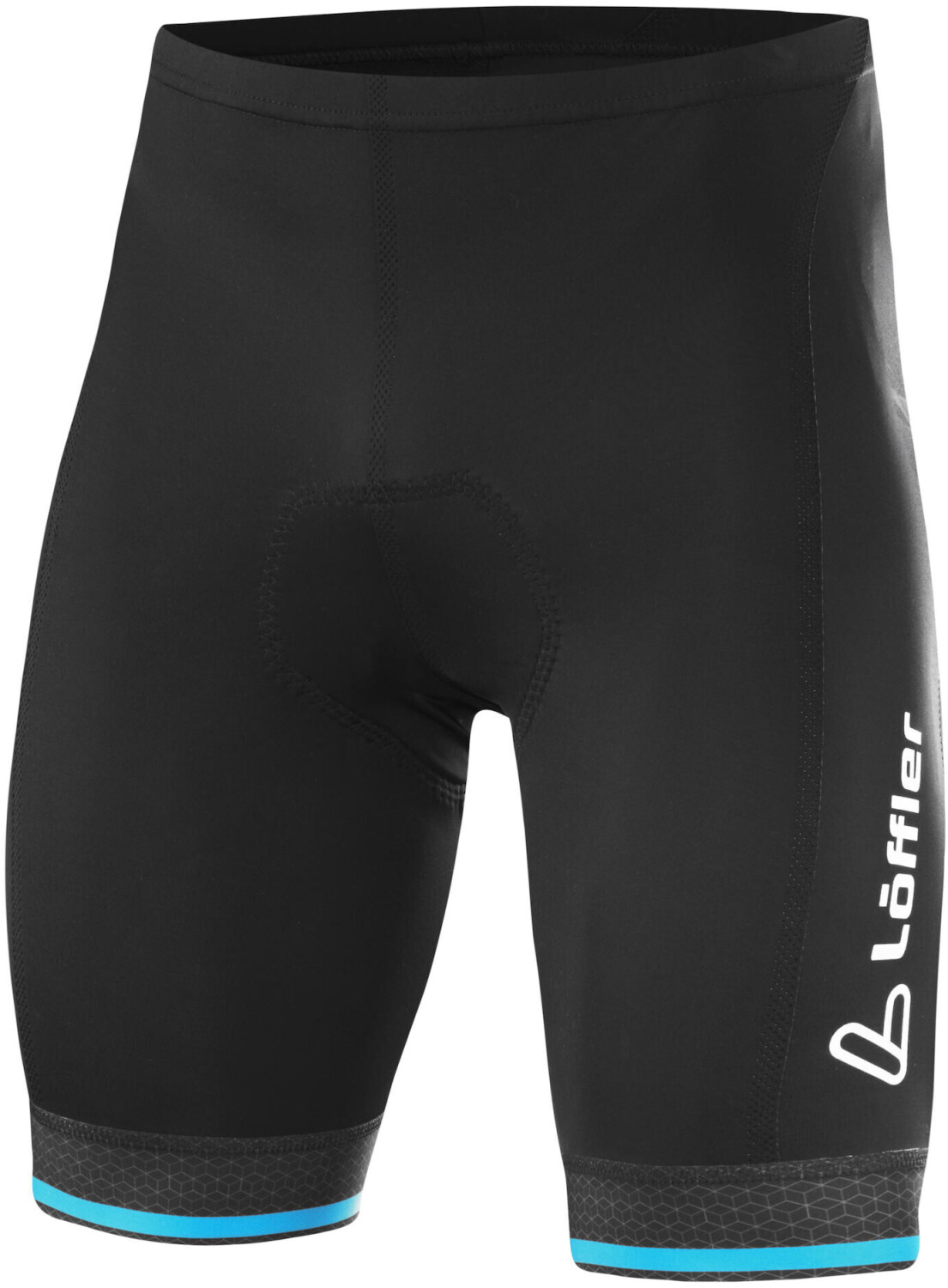 Löffler hotBOND Kurze Rad Tights Mens black/brilliant blue