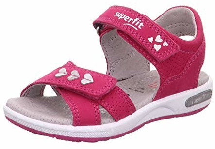 Sandales Superfit Emily Pour Fille - En Daim, Fermeture Velcro, Semelle Antidérapante, Largeur WMS M IV