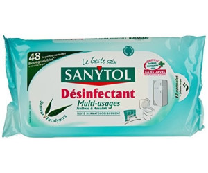 48 Lingettes Désinfectantes Multiusages Pamplemousse Sanytol