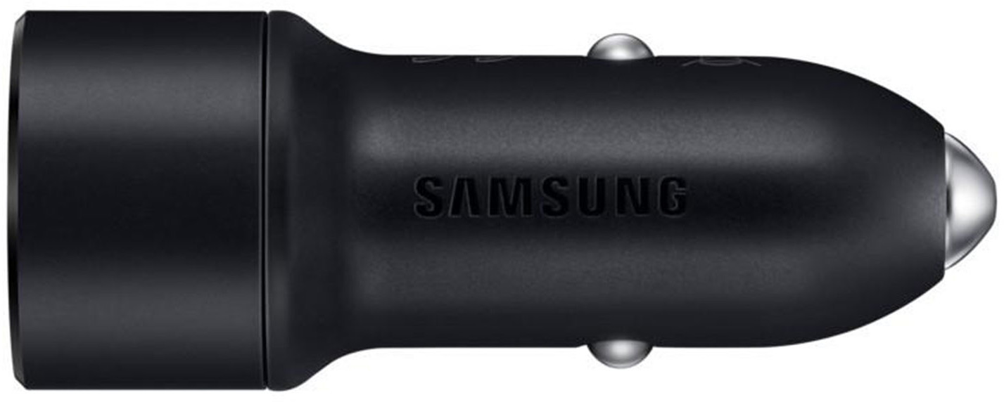 SAMSUNG EP-L1100WB Micro-USB + USB-C KFZ-Ladegerät, 2A Zigarettenanzünder  Ladegerät KFZ-Ladegeräte Universal, Schwarz