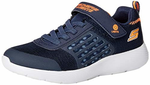 Skechers Dyna-Lightss (90740L) navy mesh/orange trim