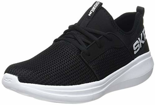 Skechers Go Run Fast (97874L) black textile/black synthetic/white trim