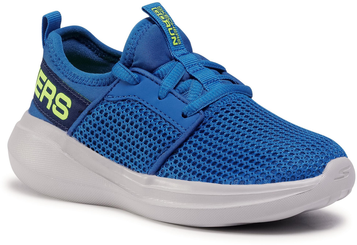 Skechers Go Run Fast Valor (97874L) blue textile/blue synthetic/lime trim