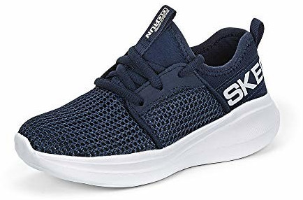 Skechers Go Run Fast Valor (97874L) navy textile/navy synthetic/white trim