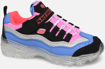 Skechers Ice Lights (20401L) black/purple trubuck/pink/silver trim