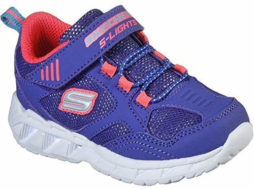 Skechers Magna-Lights (302092N) blue textile/coral trim