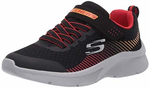 Skechers Microspec (97535L) black textile/red/gold trim