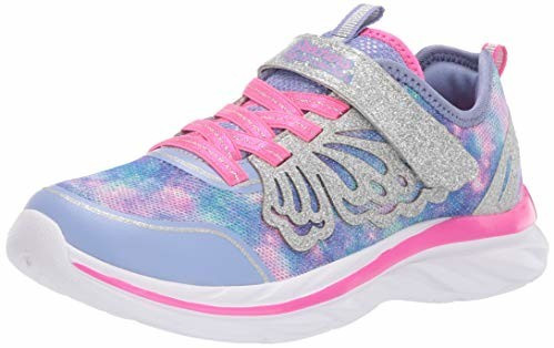 Skechers Quick Kicks (302076L) periwinkle sparkle mesh/silver glitter/pink trim